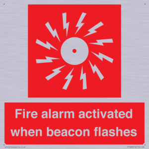 Fire alarm activated when beacon flashes